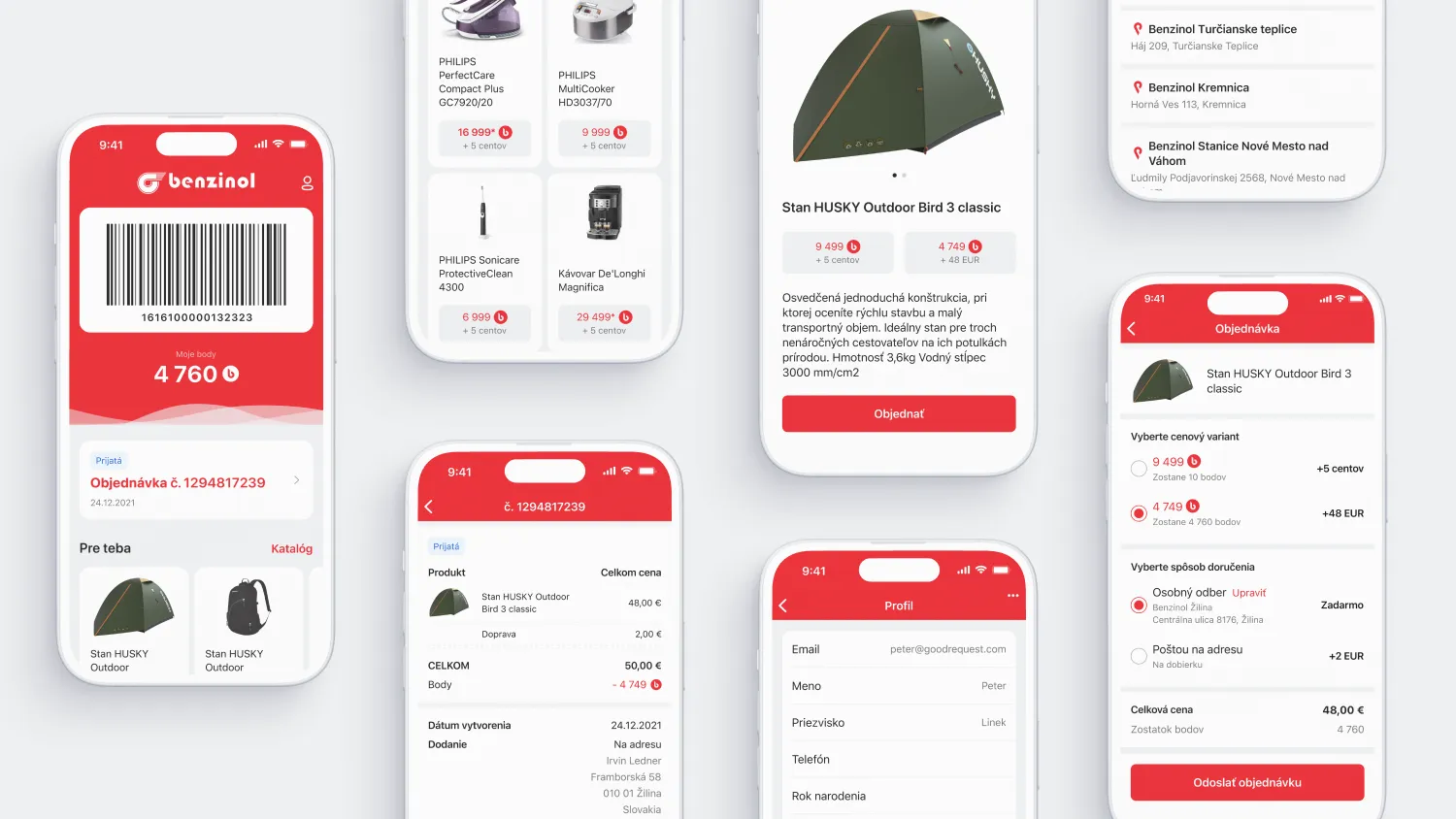 Loyalty card, rewards and shop
