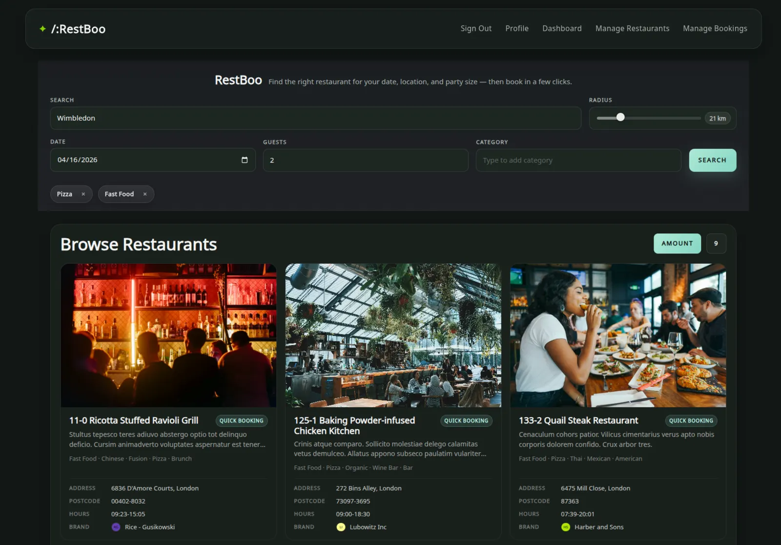 Home page